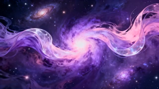 紫色星云漩涡动态背景2555#横屏