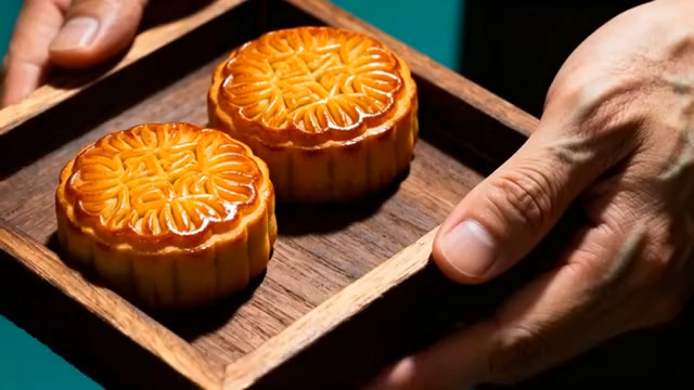  中秋月饼特写展示2522#横屏 	 