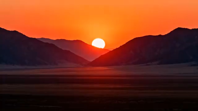  壮丽山川日落景观2548#横屏 	 