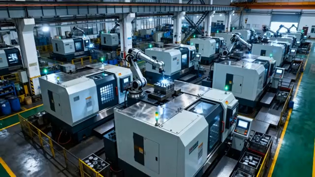  智能工厂机械臂生产2499#横屏 	 