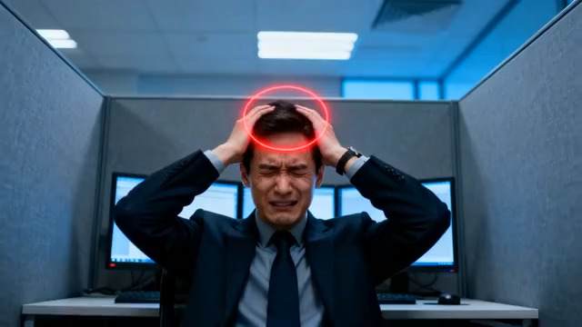  职场人头痛崩溃瞬间2490#横屏 	 