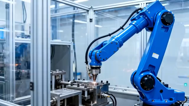  智能工厂机械臂焊接作业2498#横屏 	 