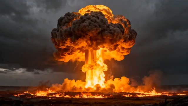  震撼核爆蘑菇云特效2477#横屏 	 