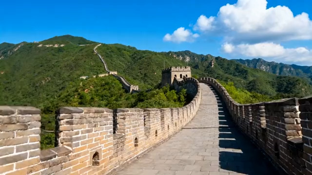  长城蜿蜒山脉景观2472#横屏 	 