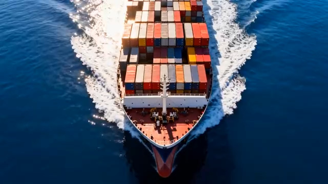  远洋货轮海上航行58012444#横屏 	 