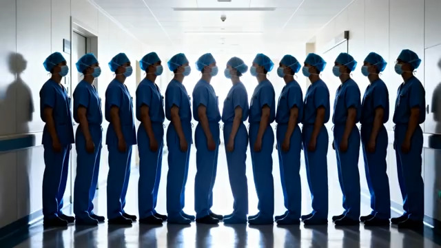  医护团队列队群像2353#横屏 	 