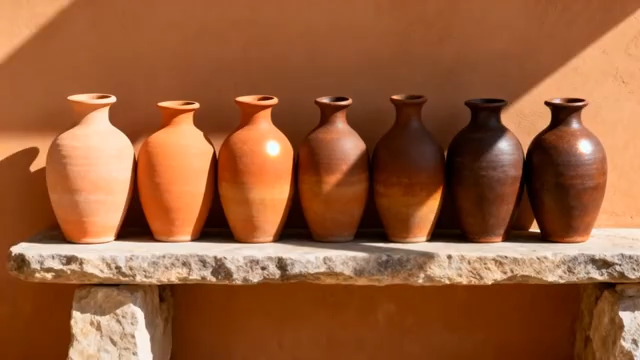  阳光下的陶罐摆件2305#横屏 	 