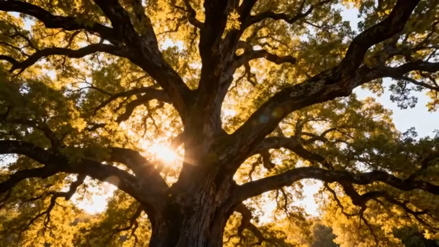  阳光下的大树冠2291#横屏 	 