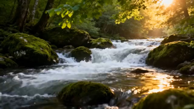  阳光森林溪流潺潺2271#横屏 	 -