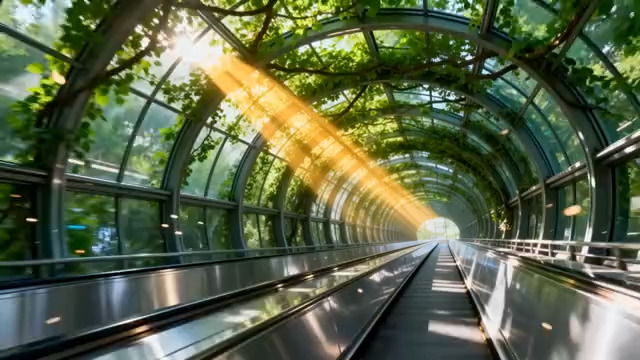  阳光绿植玻璃隧道2265#横屏 	 