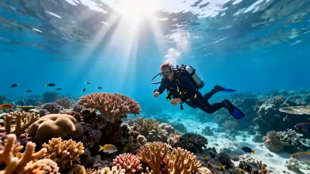  阳光珊瑚礁潜水探索2275#横屏 	 