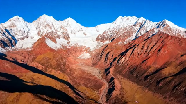  雪山风光延时摄影2175#横屏 	 