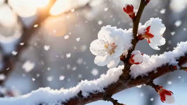  雪落梅花枝头2172#横屏 	 