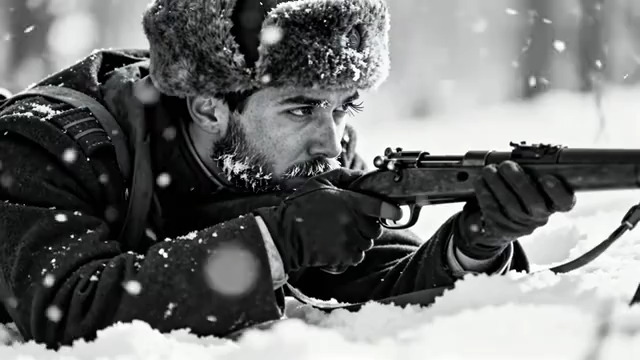  雪地中的狙击手2163#横屏 	 