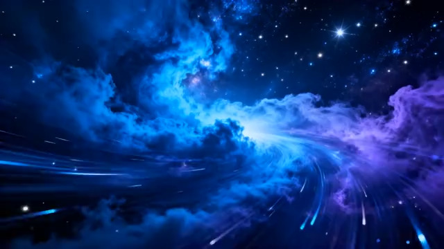  星空星云粒子动态背景2140#横屏 	 -