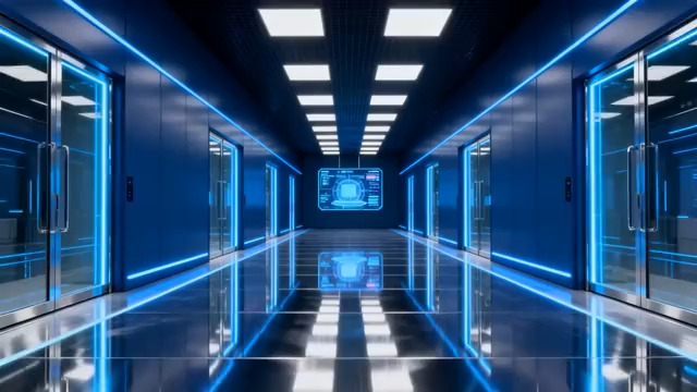  未来科技走廊动态背景1934#横屏 	 