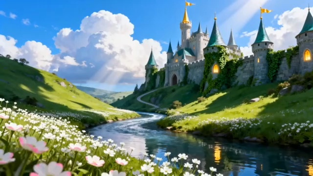  童话城堡风景1892#横屏 	 