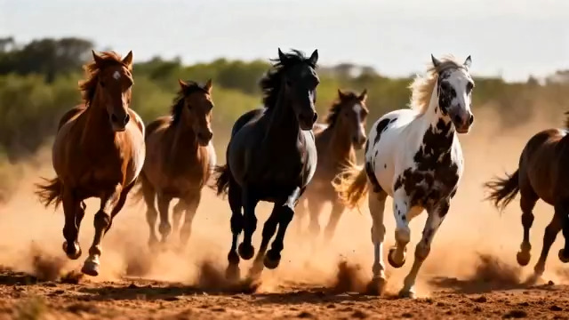  万马奔腾高清视频素材1911#横屏 	 -
