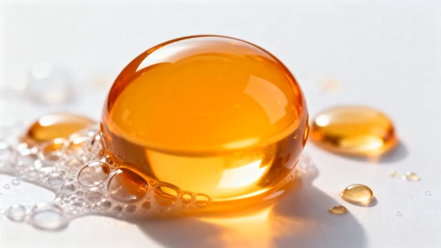  透明黄色胶囊滴落1894#横屏 	 