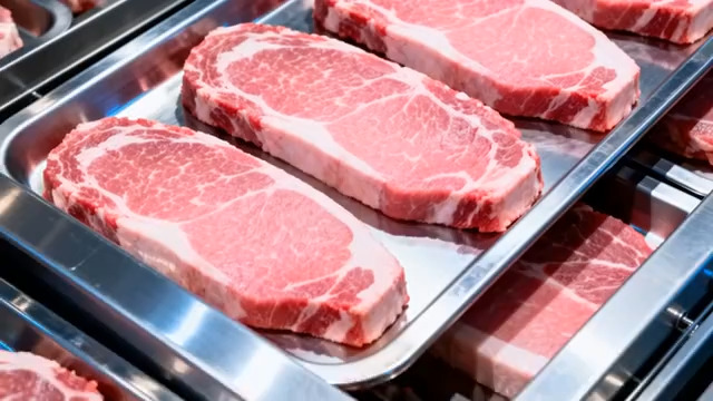  新鲜原切牛排特写2124#横屏 	 