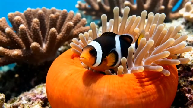  小丑鱼与海葵共生画面2085#横屏 	 -