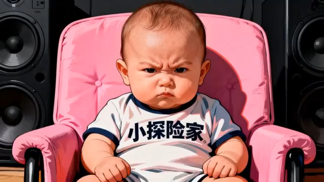  小探险家皱眉萌娃2093#横屏 	 