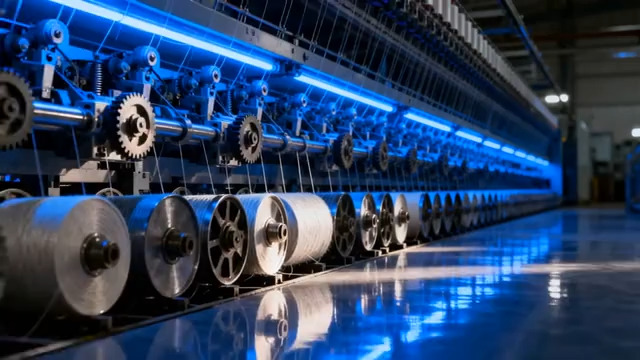  现代化纺织工厂生产线2049#横屏 	 