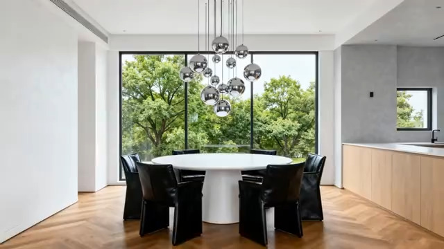  现代简约餐厅设计2063#横屏 	 