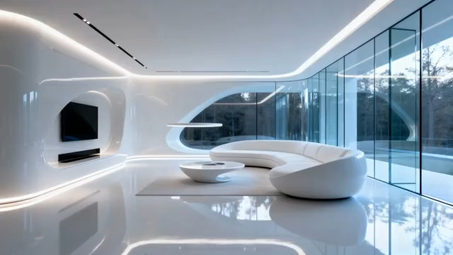  现代极简客厅设计2062#横屏 	 