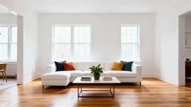  现代简约客厅空镜2064#横屏 	 -