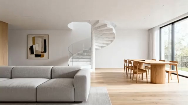  现代简约客厅全景展示2065#横屏 	 