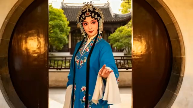  戏曲青衣园林水袖舞2021#横屏 	 