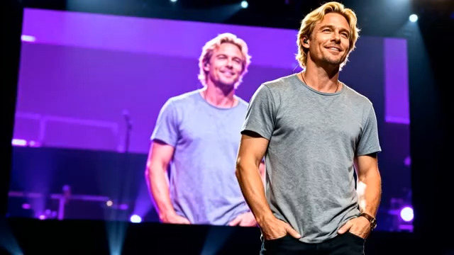  舞台上的微笑男子1968#横屏 	 -