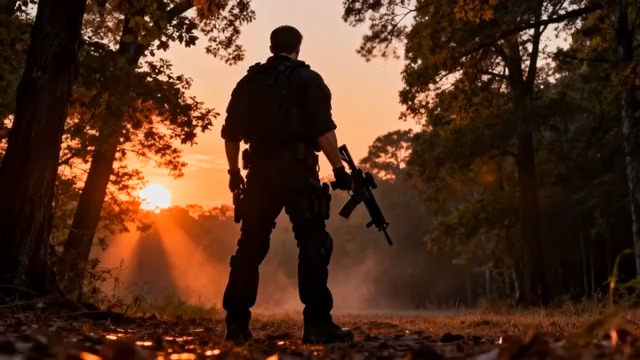  夕阳下的持枪特警1976#横屏 	 