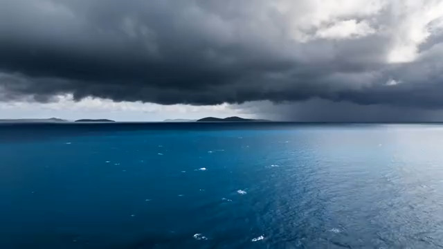  乌云下的蓝色海洋1951#横屏 	 