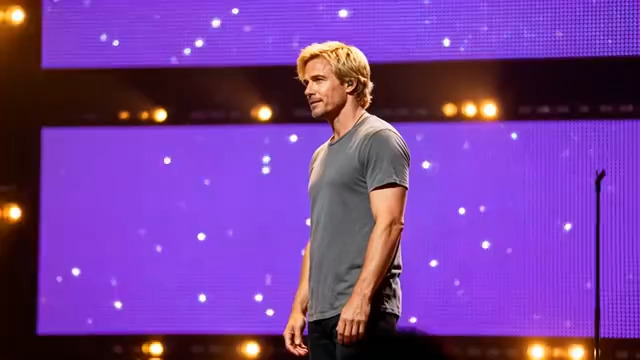  舞台上的金发男子1967#横屏 	 