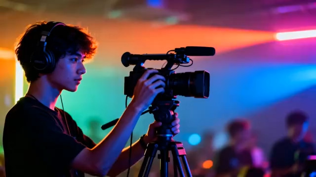  舞台摄像师工作瞬间1969#横屏 	 