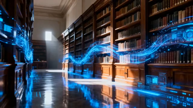  图书馆数字光效穿梭1901#横屏 	 