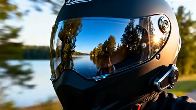  头盔镜面映湖光1893#横屏 	 