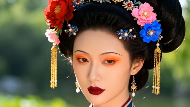  唐装仕女古风造型1876#横屏 	 