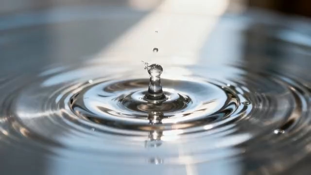  水滴入水慢镜头1834#横屏 	 