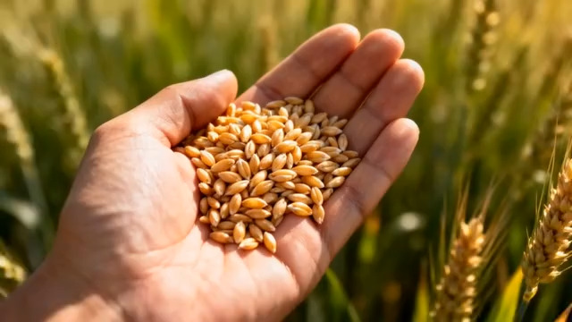  手中的金色麦种1820#横屏 	 -