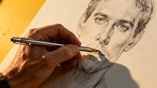  手绘人物肖像过程1815#横屏 	 