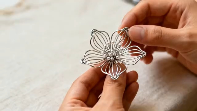  手工制作金属花饰品1813#横屏 	 