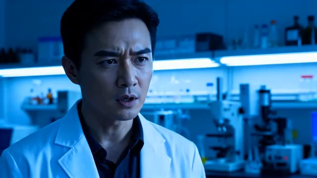  实验室男性研究人员特写1792#横屏 	 