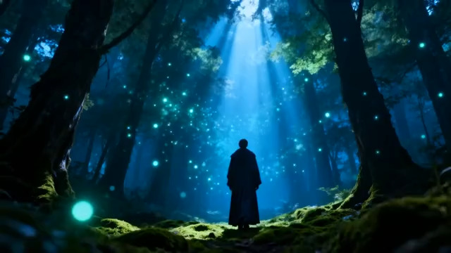  神秘森林中的修行者1768#横屏 	 