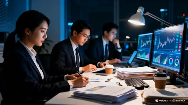  深夜金融团队办公1766#横屏 	 