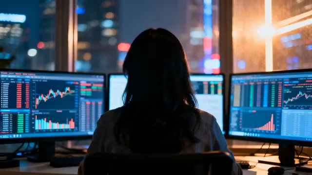  深夜金融分析师工作1765#横屏 	 