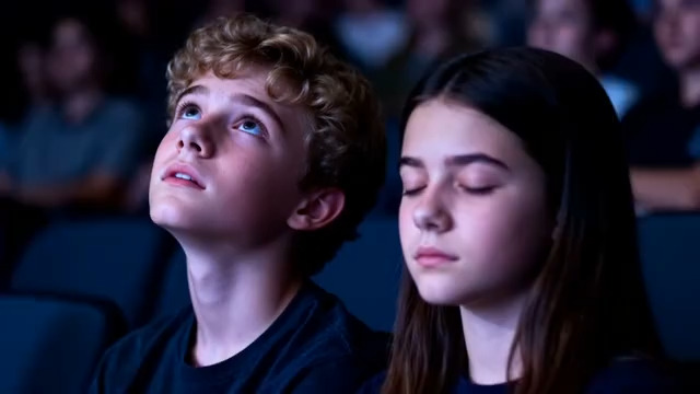  少年观影感动瞬间1734#横屏 	 