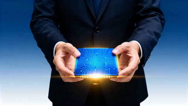  商务人士展示芯片科技1714#横屏 	 